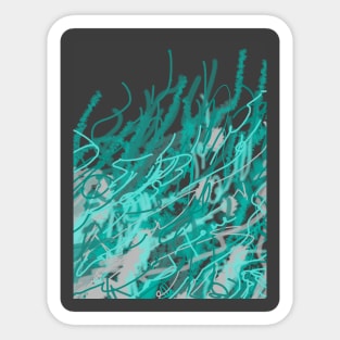 Blue Navy Ocean abstract Sticker